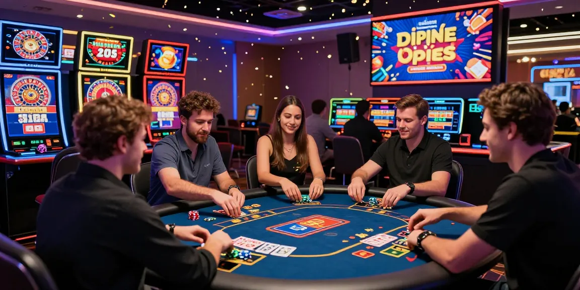 Atmosfera di gioco entusiasmante con diversi giocatori che si divertono nei migliori casinò online nel 2026, con grafiche vivaci e croupier dal vivo.