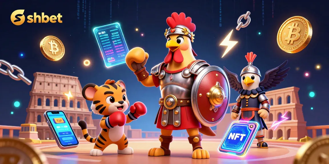 shbet features a lively 3D scene with animated characters and vibrant casino elements.