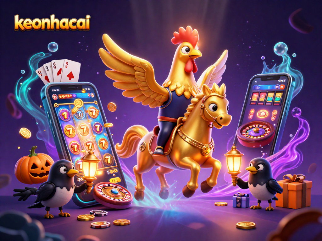 Experience thrilling gameplay with keonhacai in a vibrant midnight casino scene.