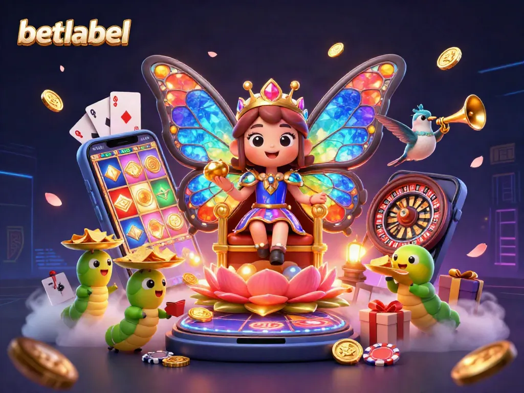 Join the excitement at betlabel with a vibrant casino scene showcasing colorful characters and thrilling game elements.