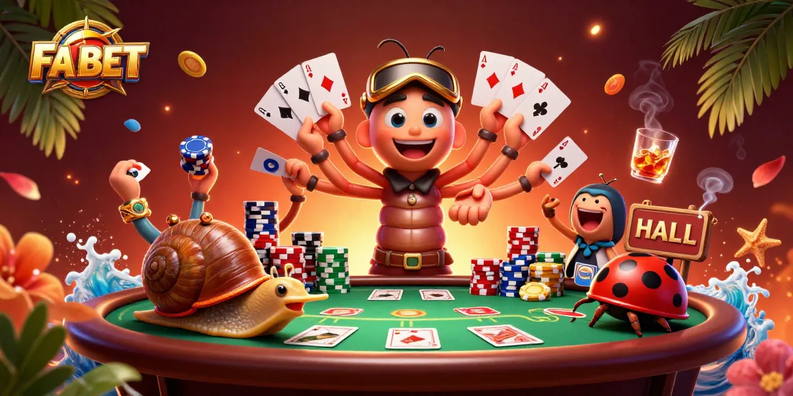 Engage with FA BET's thrilling online gaming experience featuring merry cartoon dealers and vibrant casino elements.
