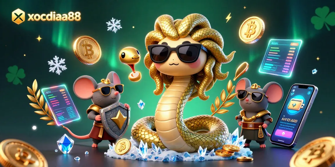 Experience thrilling gameplay at xocdiaa88 with vibrant characters and stunning crypto-themed visuals.