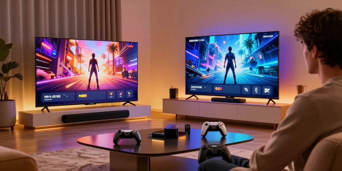 Experience the vibrant display of the Samsung Micro RGB TV in a stylish living room setup.