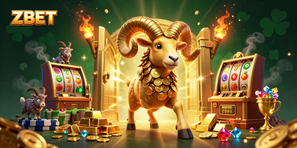 ZBET offers exhilarating slot machine action with golden treasures and vibrant casino elements.
