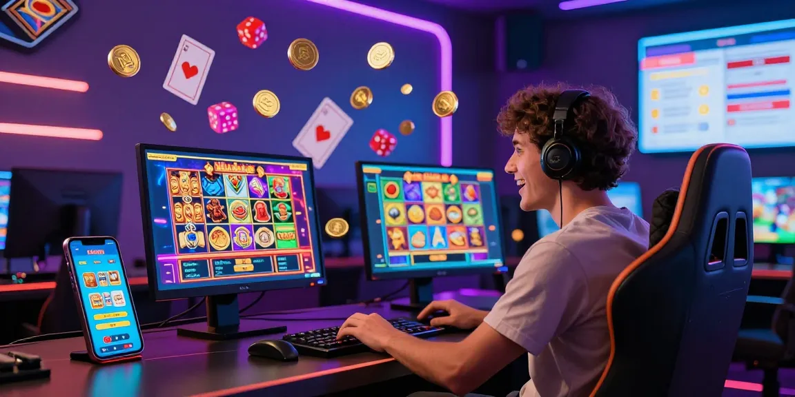 Migliori casino online non AAMS scena con un giocatore coinvolto in attività di gioco online vibranti.