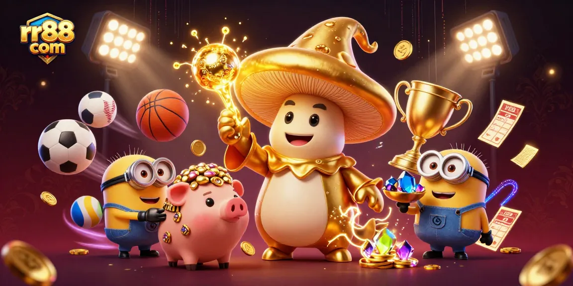 Win big at rr88 com with a magical casino experience featuring action-packed characters and vibrant gambling elements.