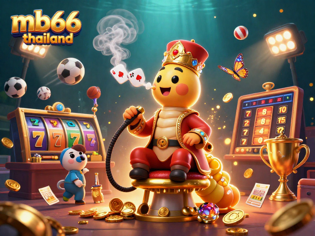 Enhance your gaming with mb66 thailand's captivating 3D casino illustration of luck and strategy.