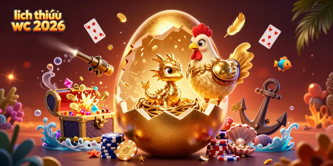 Experience the excitement of lịch thi đấu wc 2026 with a dazzling 3D illustration showcasing captivating casino elements.