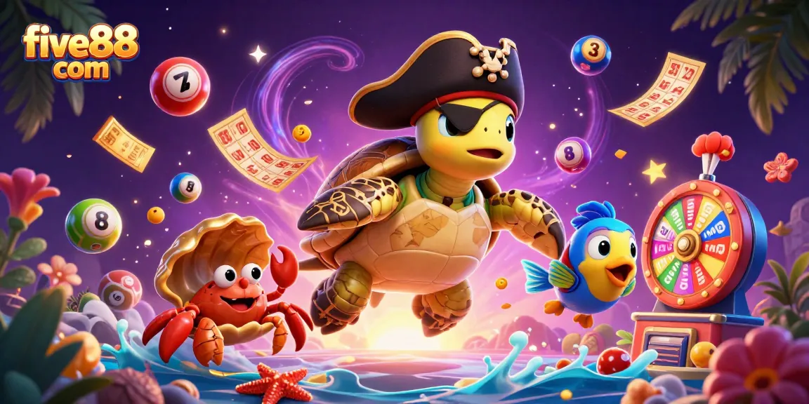 Engage with thrilling jackpots at five88 com with a vibrant 3D pirate scene full of treasures.
