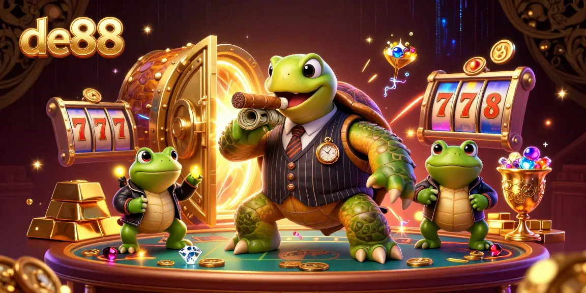 Experience exciting wins with DE88's dynamic casino scene featuring vibrant characters and games.