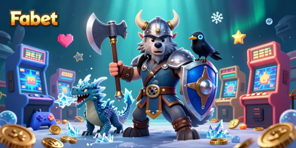 Engage in thrilling games at Fabet with a Viking, dragon, and arcade atmosphere